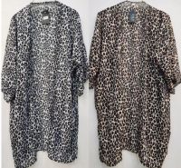 Grey Chiffon Leopard Kimono