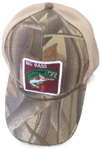 Khaki Woodland Big Bass Fishing Cap