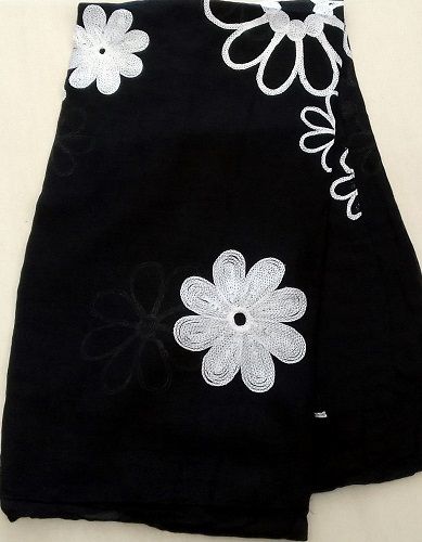 Floral Embroidered Scarf