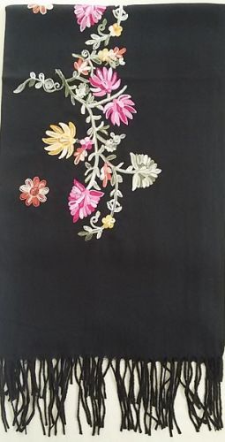 Ladies Embroidered Pashmina Scarves 10 Pieces