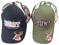 Green Black Born to Hunt Caps