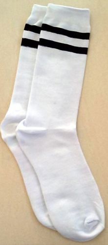 White Black Stripe Socks