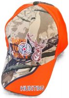 Woodlands Camo Born to Hunt Cap Orange