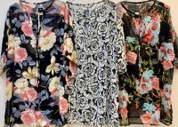 Floral Chiffon V Neck Kimonos