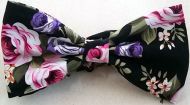 Black Floral Bow Tie