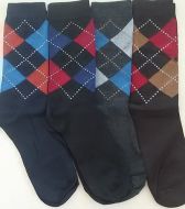 Mens Geometric Patterned Dress Socks