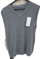 Grey Mens V Neck Pullover Jersey
