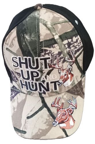 Khaki Camo Shut Up and Hunt Cap