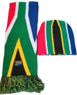 Green South Africa Scarf Beanie Hat Set