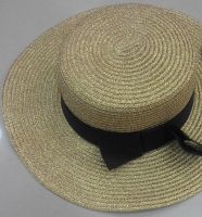 Gold Boater Hat