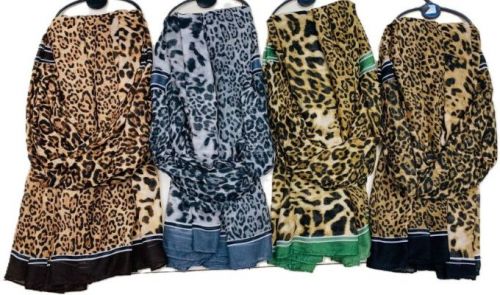 Brown Leopard Scarf