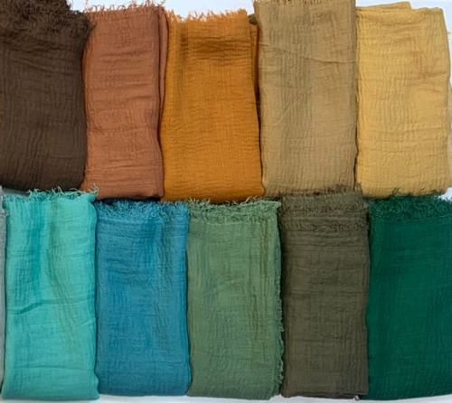 Plain Cotton Crush Scarves 12 Pack