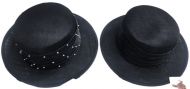 Beaded Black Formal Hats