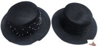Beaded Black Formal Hats