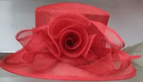 Red Floral Formal Hat