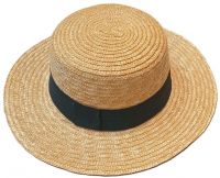 Straw School Boater Hat