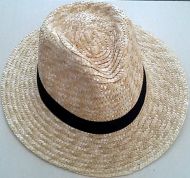 Ladies Straw Fedora Hat