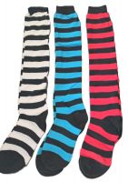 Womens Knee High Striped Socks