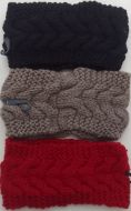 Wool Ribbed Knitted Headbands 12 Pack