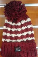 Stripe Pom Pom Beanie