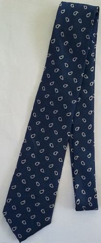 Navy Blue Paisley Tie