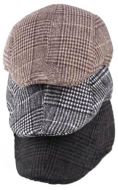 Mens Plaid Golf Flat Cap