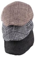 Mens Plaid Golf Flat Cap