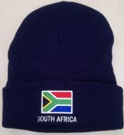 Navy Blue SA Flag Beanie Hat 12 Pack