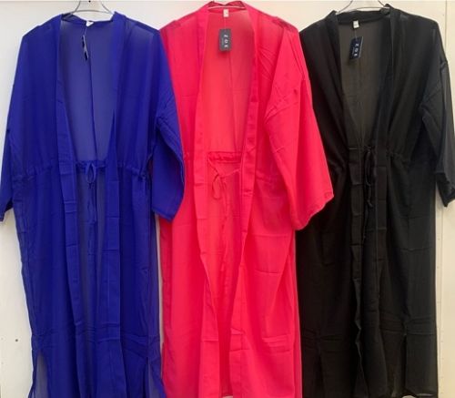 Plain Chiffon Kimono Gowns
