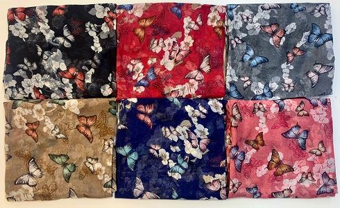 Viscose Butterfly Scarf 