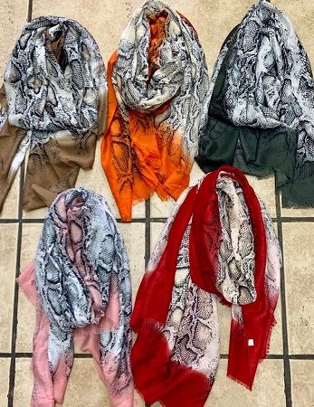 Snake Skin Print Scarves