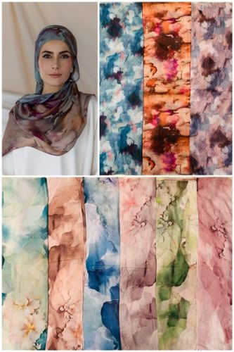 Patterned Fashion Hijab Scarves 12 Pack