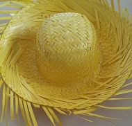 Hawaiian Grass Hat Yellow