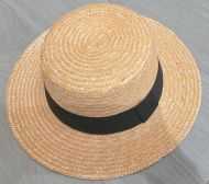 Straw School Boater Hat