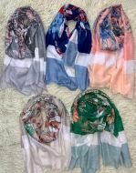Womens Viscose Floral Scarf Wraps