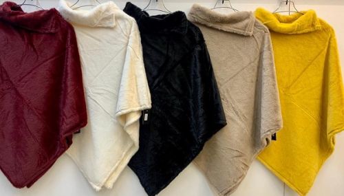 Ladies Plain Fleece Ponchos